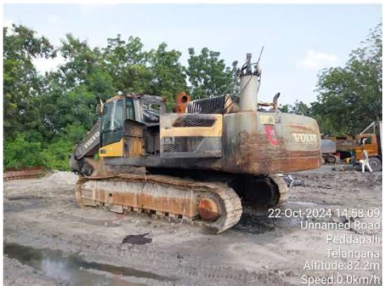 Disposal of Fire Affected Volvo Crawler Excavator on "as is where is basis"