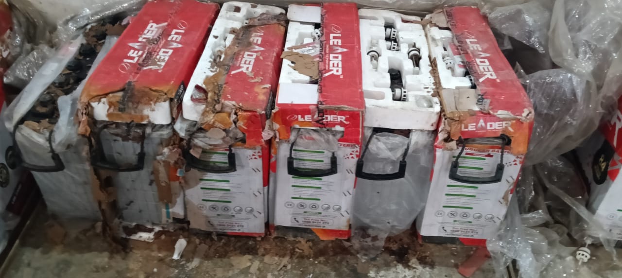 Disposal of water affected battery on "as is where is basis"
