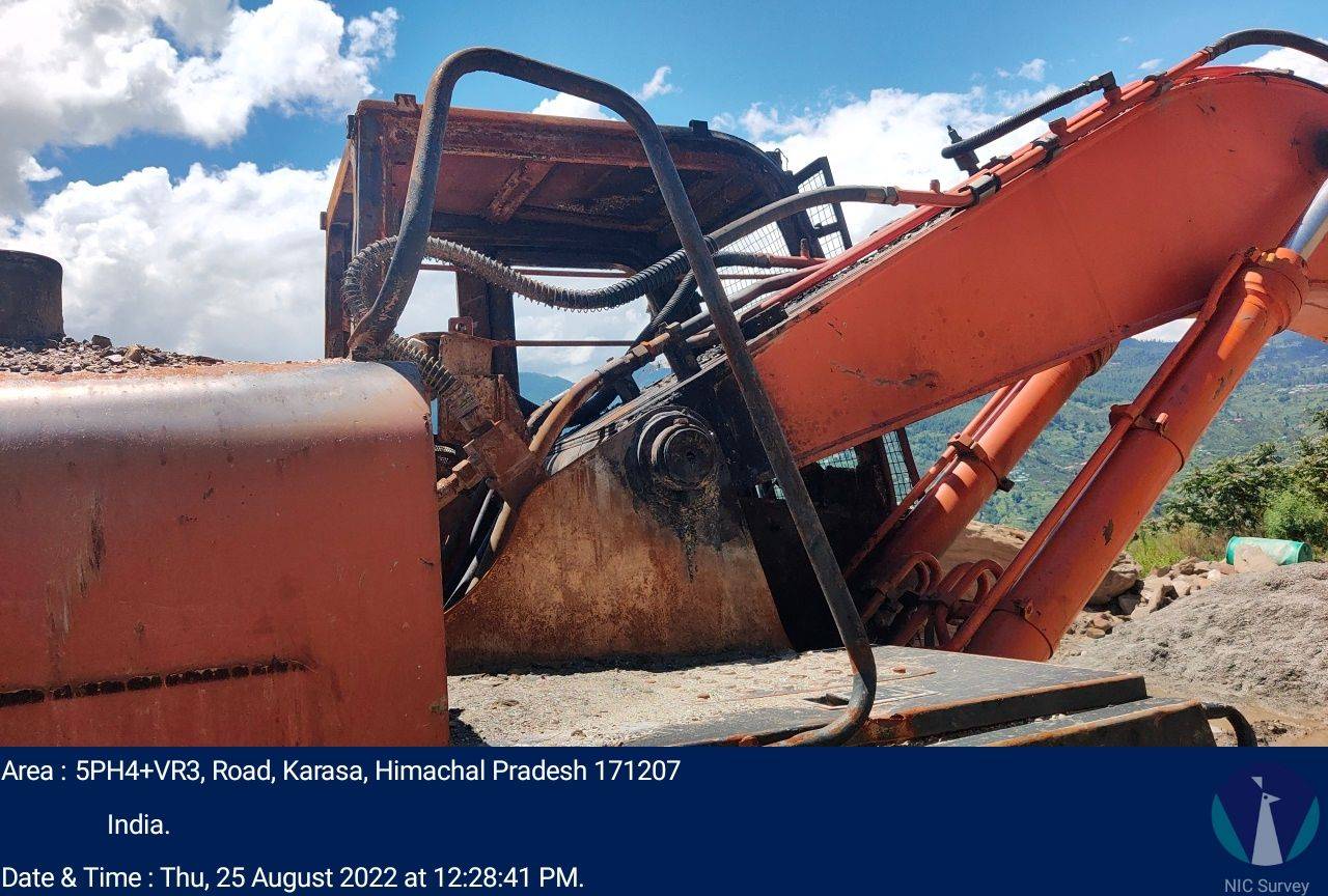 Disposal of fire Burnt Tata Hitachi Hydraulic Excavator EX200LC on “As is where is basis” and “No Complaint" basis.