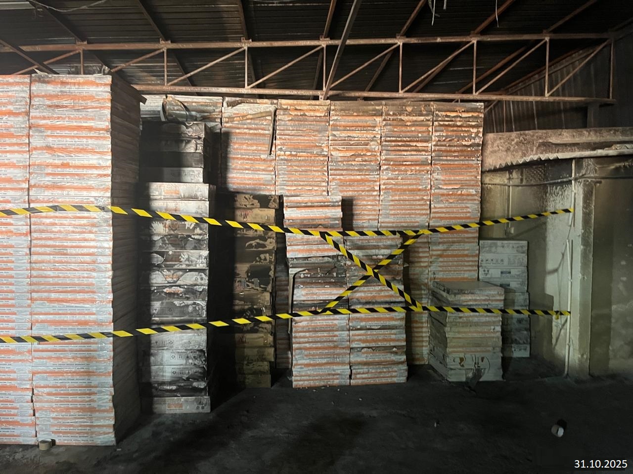 Disposal of Fire Affected Pvc fluted panel, Pvc Gypsum ceiling Tiles and other materials on "as is where is basis"