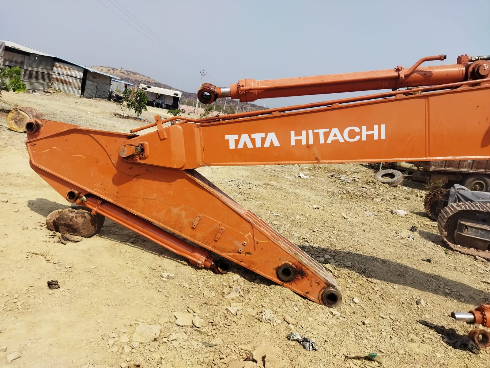 Accidental Tata Hitachi Hydraulic Excavator lying at Andhra Pradesh 
