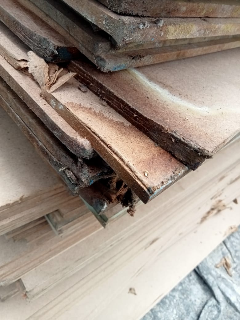 Disposal of wet affected HDF on “as is where is basis”